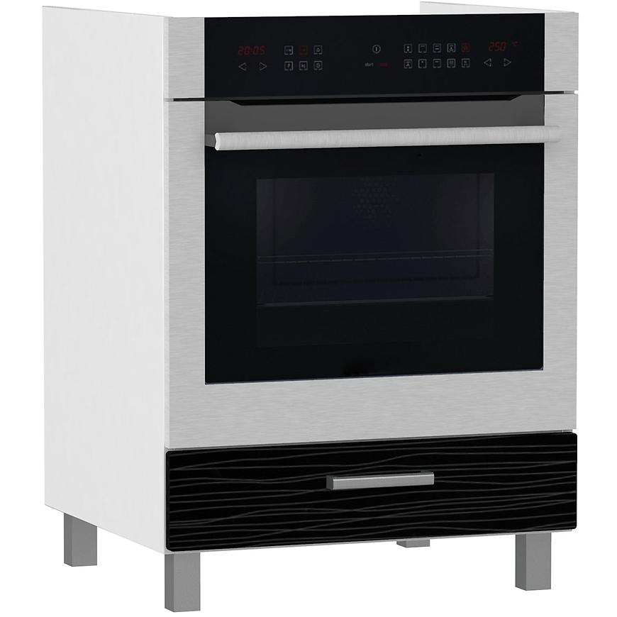 Kuchyňská skříňka Megan White/Black Hologram Line DK 60 BB BAUMAX