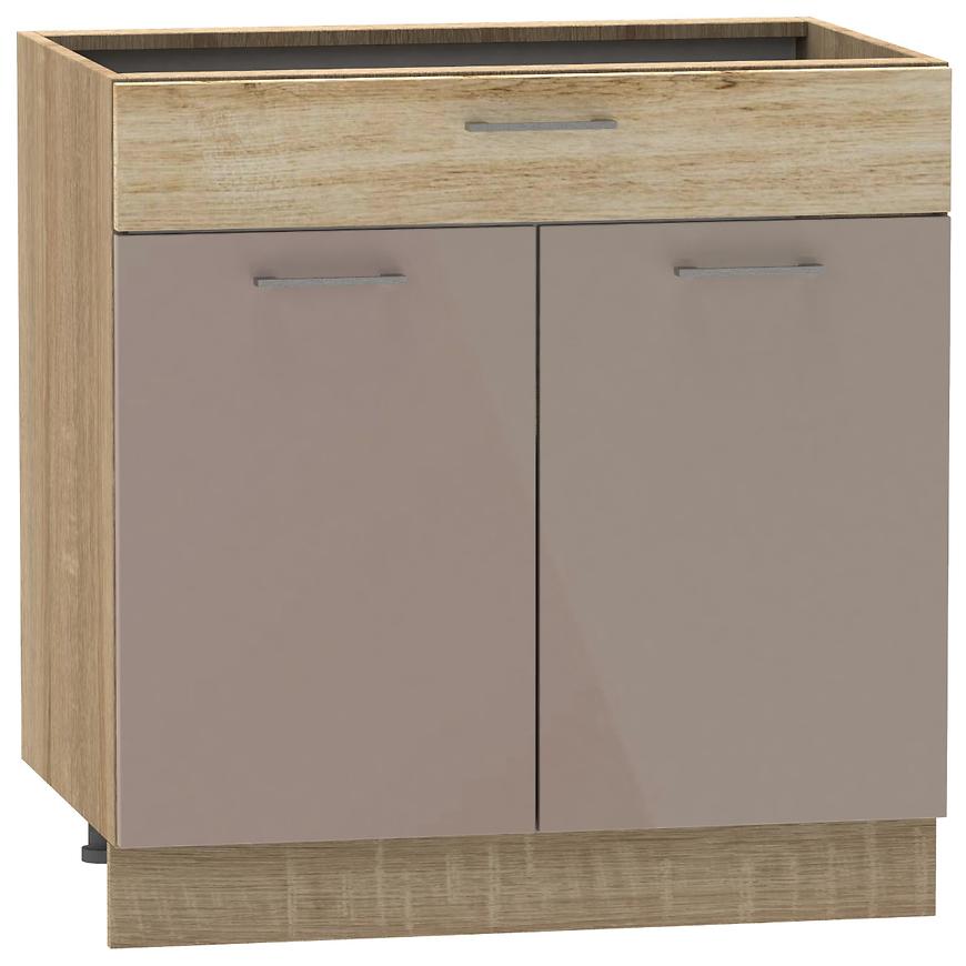 Kuchyňská skříňka Mocca Macate/Bílá Lesk BB D80 S/1 BAUMAX