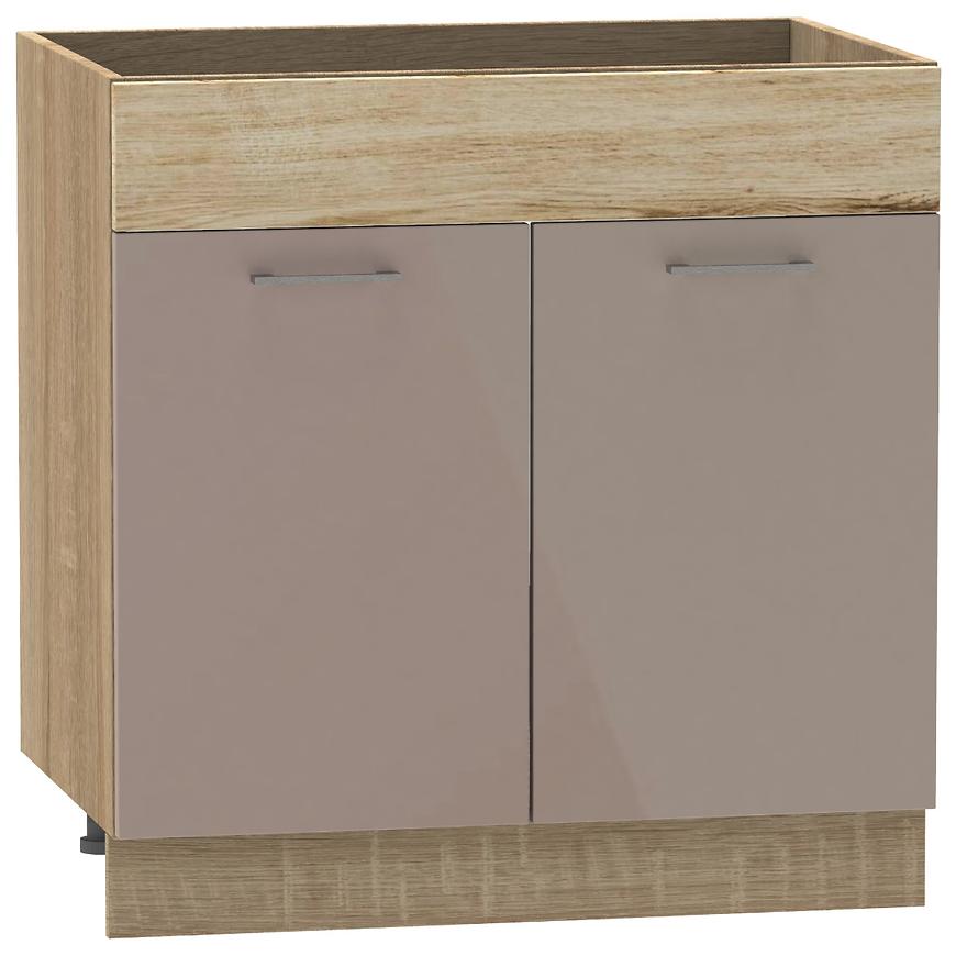 Kuchyňská skříňka Mocca Macate/Bílá Lesk BB D80ZL PLUG BAUMAX