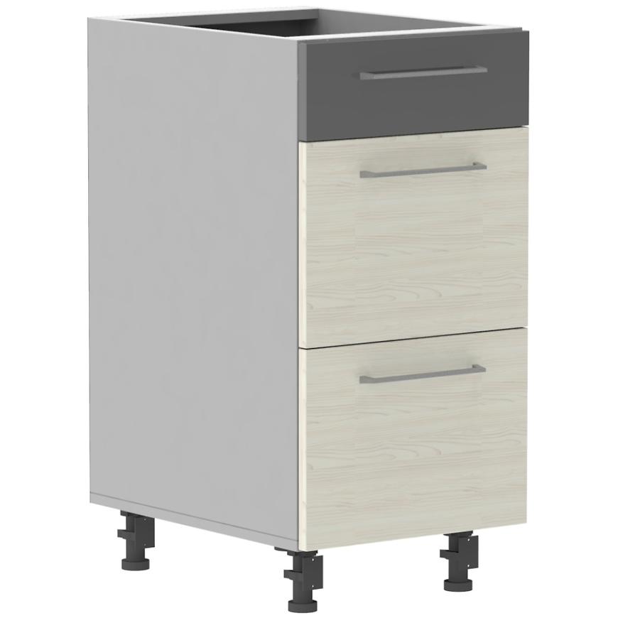 Kuchyňská skříňka Next D40S/3 Bělená Douglaska/Antracitová BAUMAX