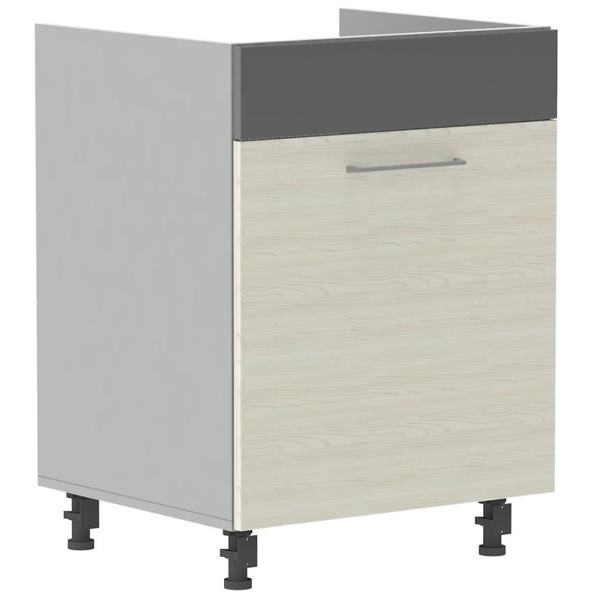 Kuchyňská skříňka Next D60PC P Bělená Douglaska/Antracitová BAUMAX