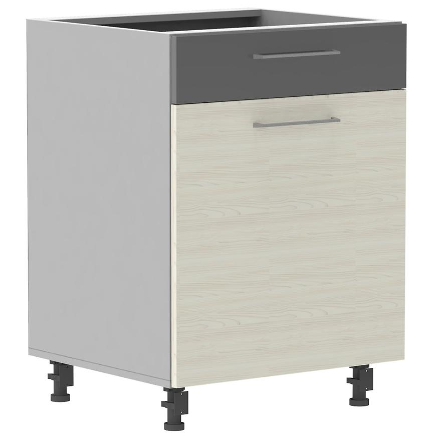 Kuchyňská skříňka Next D60S/1 P Bělená Douglaska/Antracitová BAUMAX