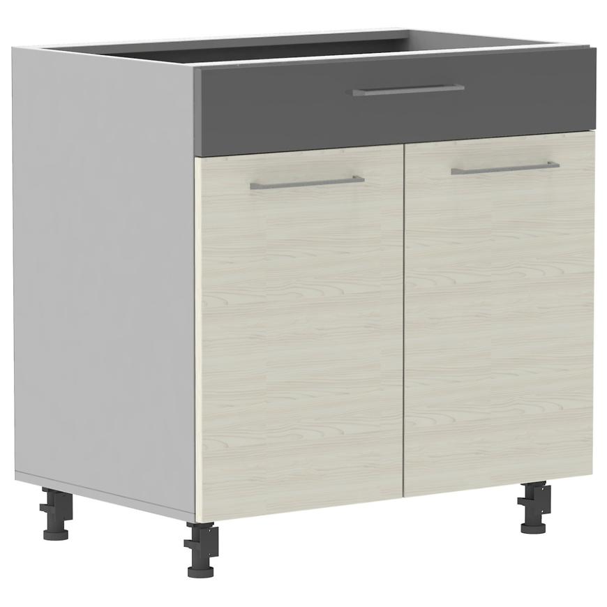 Kuchyňská skříňka Next D80S/1 Bělená Douglaska/Antracitová BAUMAX