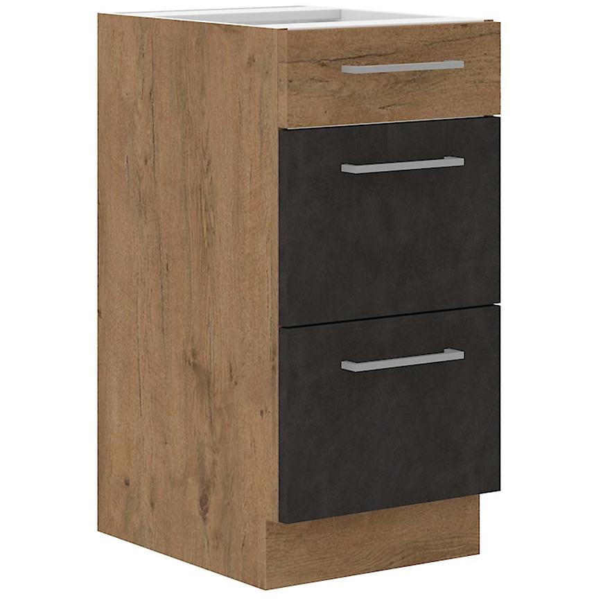 Kuchyňská skříňka Vigo Grafitová Mat 40D 3S BB BAUMAX