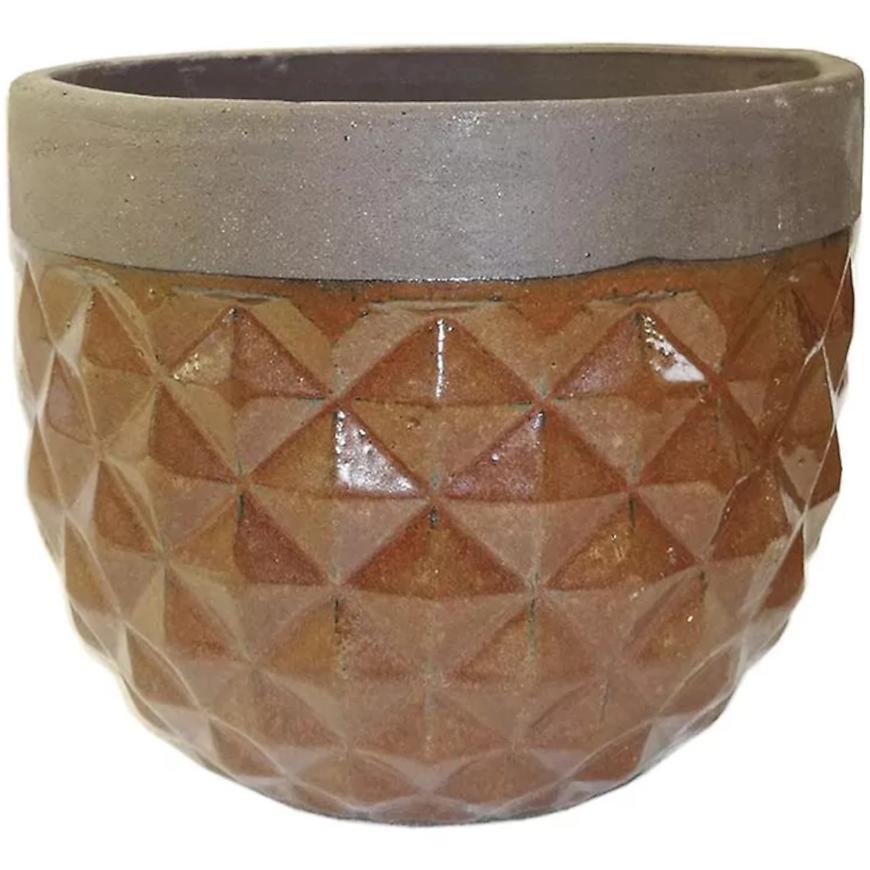 Květináč červený 22 cm BAUMAX