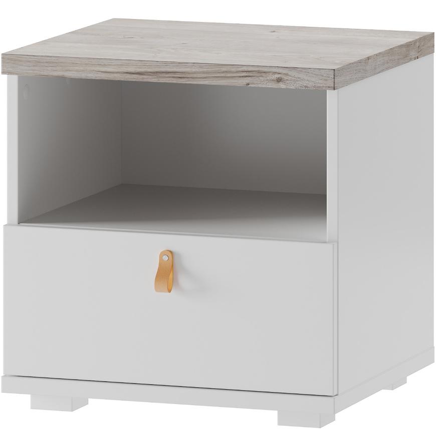 Noční Stolek Domini 47cm Dub Ribbeck/Bílá BAUMAX