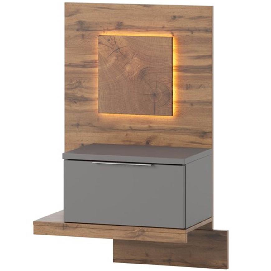 Noční Stolek Livorno 60 cm Dub Wotan/Seda