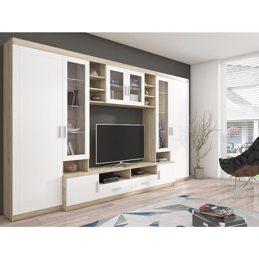 Obývací Stěna Paris 340cm Bílá/Dub Sonoma BAUMAX
