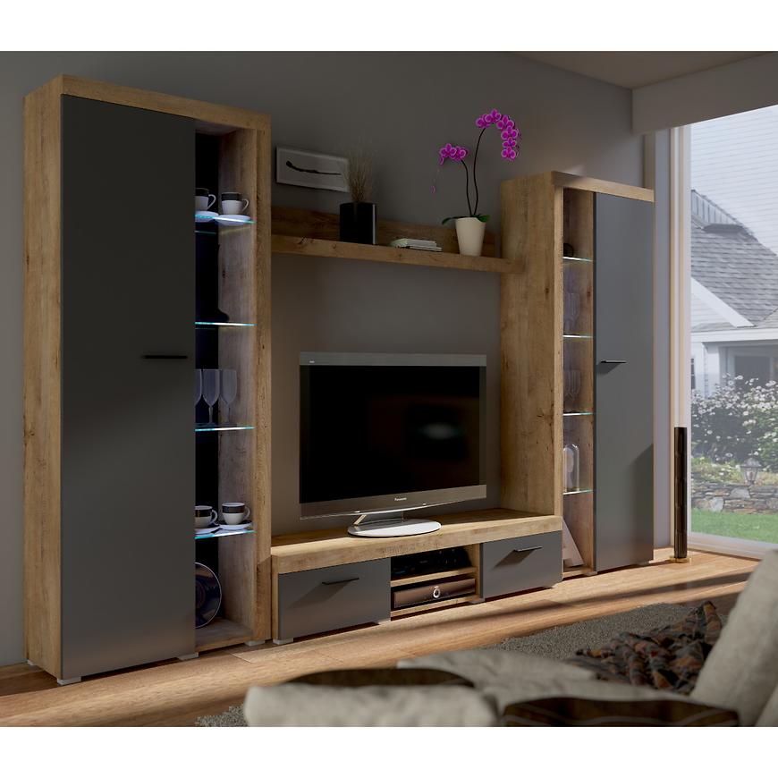 Obývací Stěna Rumba XL 300cm Grafitová BAUMAX