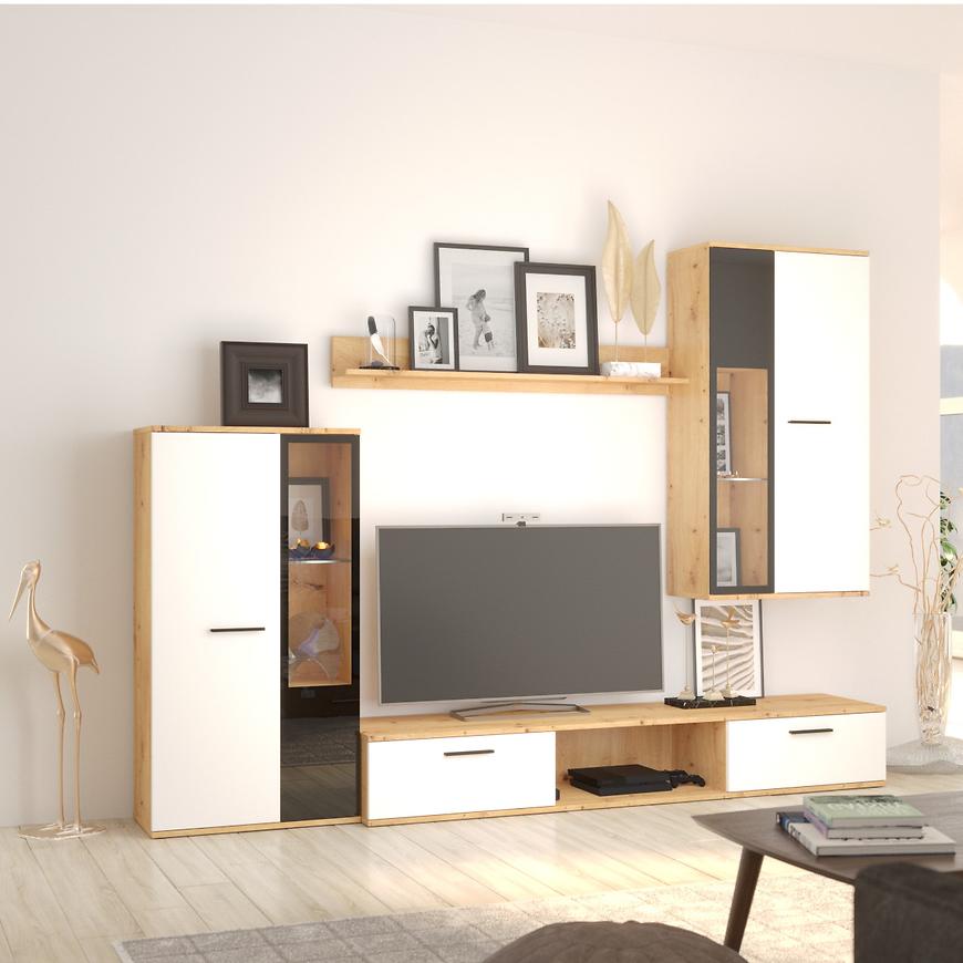 Obývací Stěna Salsa Bílý/Dub Artisan BAUMAX