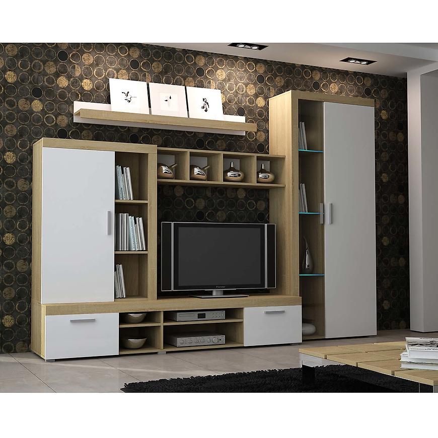 Obývací Stěna Tom 270cm Dub Sonoma/Bílá BAUMAX