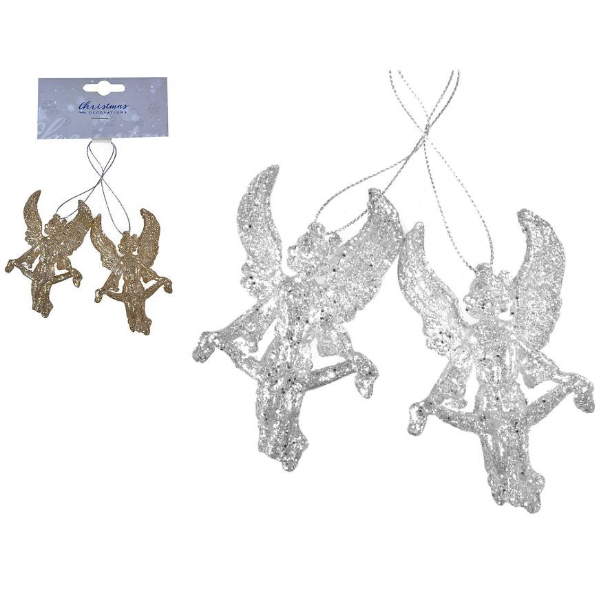 Ozdoba anděl sada 2 ks 795683-mix BAUMAX