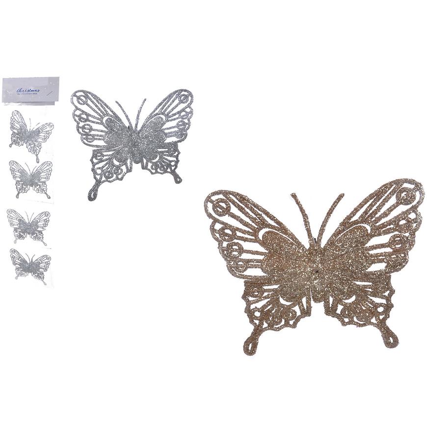 Ozdoba motýl sada 4 ks xm20160 BAUMAX