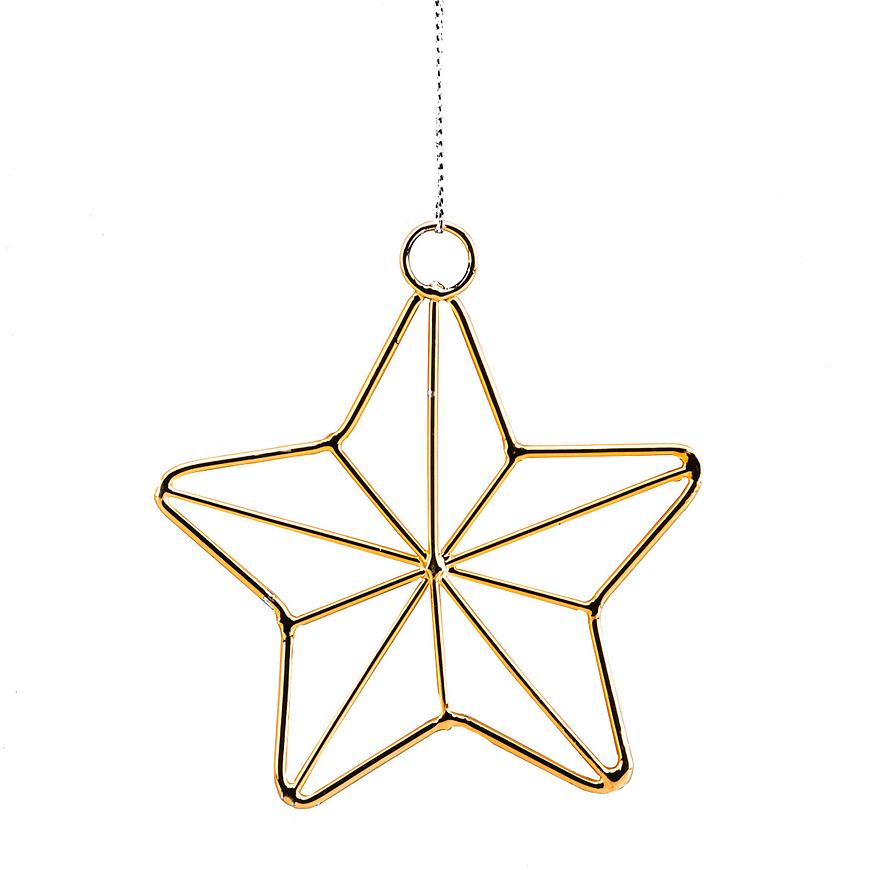 Ozdoba závěsná hvězda 8cm 38725 BAUMAX