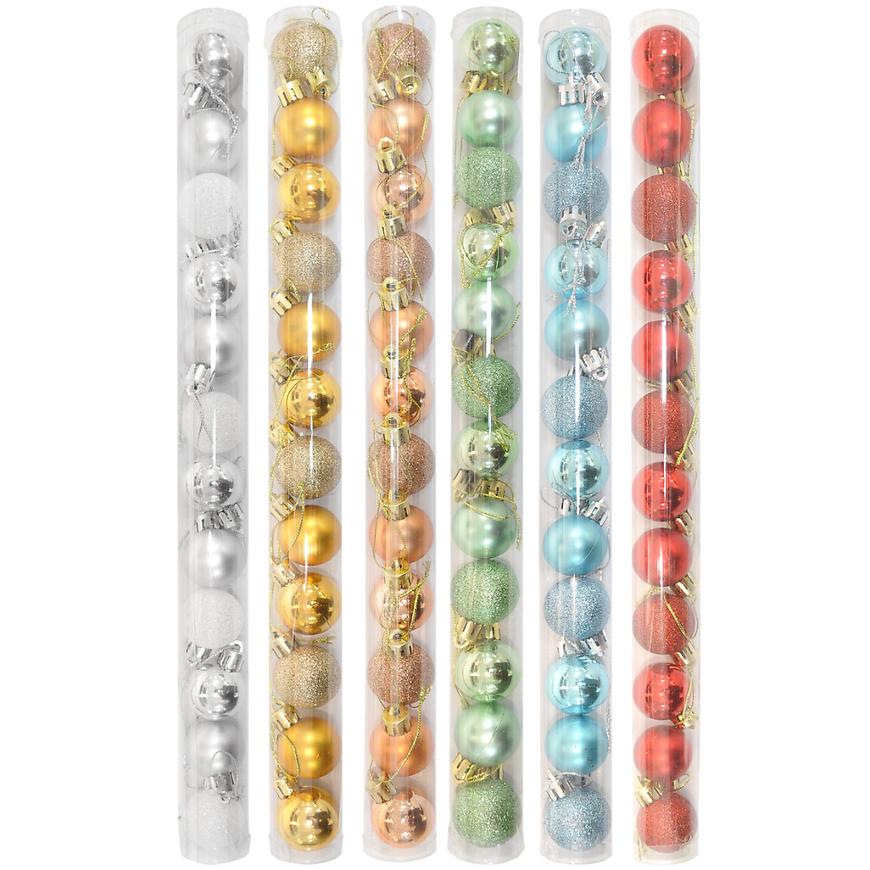 Ozdoby 3 cm sada 12 ks ngb108-mix BAUMAX