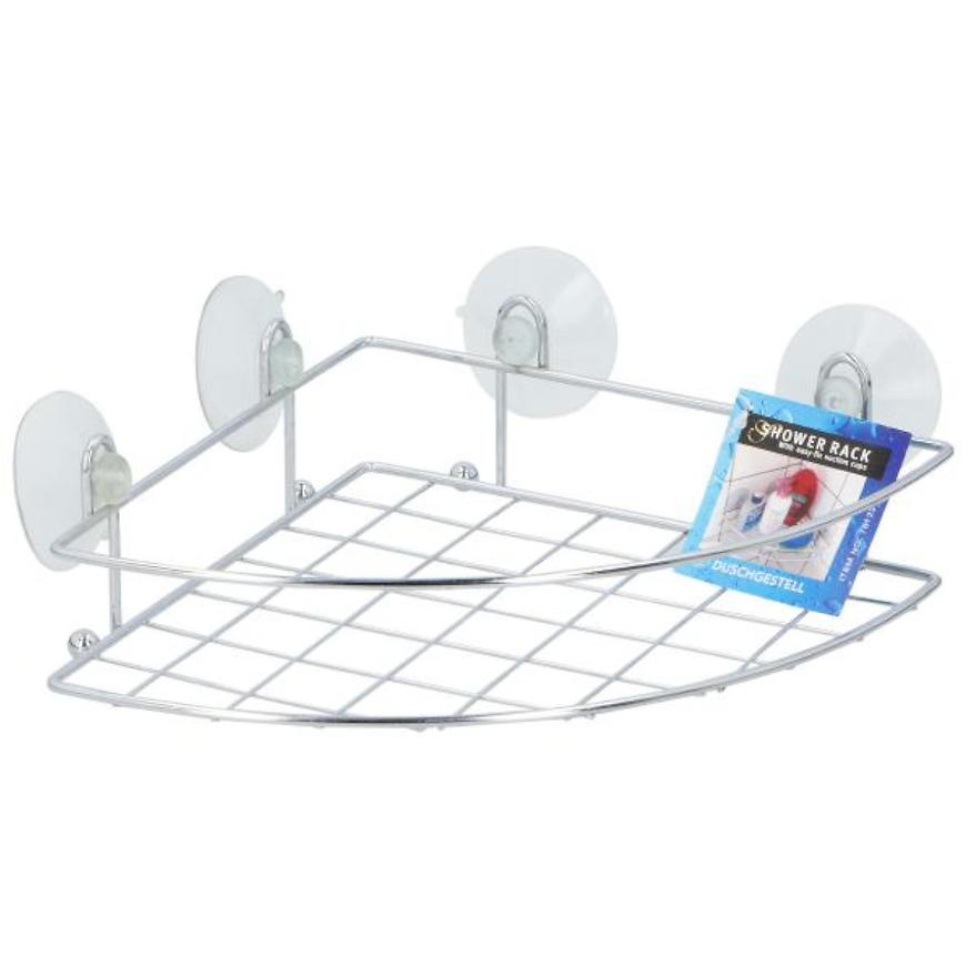 Polička roh Imp-Bath./1221 na přísavky nerez BAUMAX