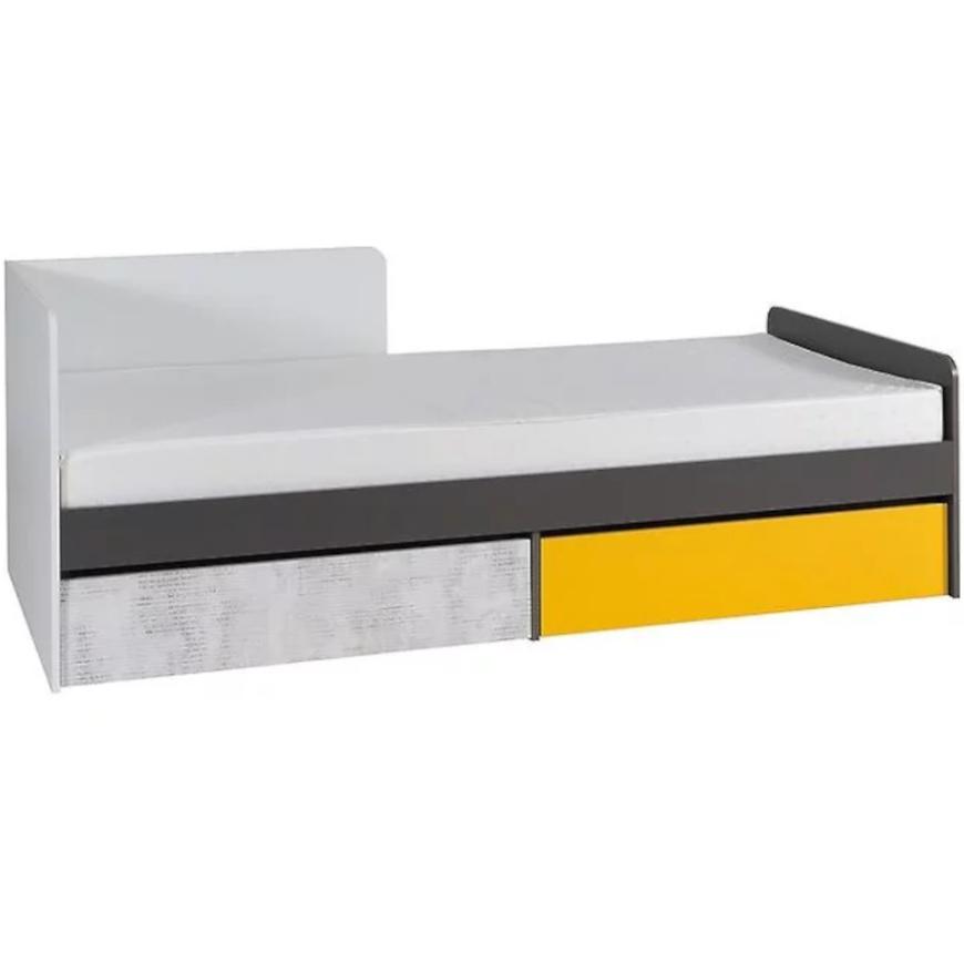 Postel Bruno 90 cm Dub Lefkas/Bílý/Žlutý BAUMAX