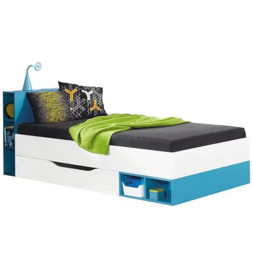 Postel Mobi Bílá/Tyrkysová BAUMAX