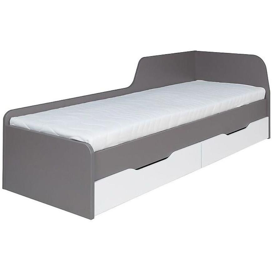 Postel Zonda 80 cm S Úložným Prostorem Bílý/Šedá BAUMAX