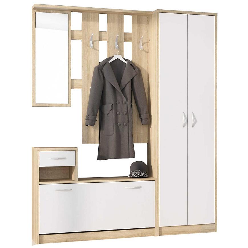 Předsíňová Stěna Iza 155cm Dub Sonoma/Bílá BAUMAX