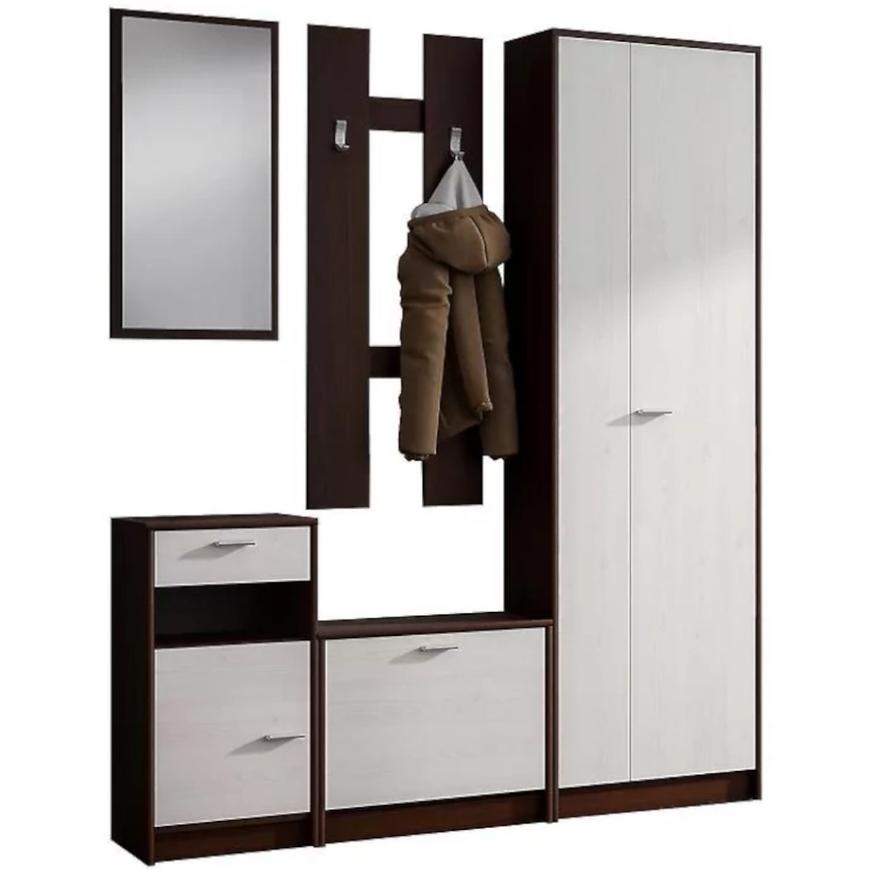 Předsíňová Stěna Maja 160cm Ořech Imp./Bílá Borovice BAUMAX