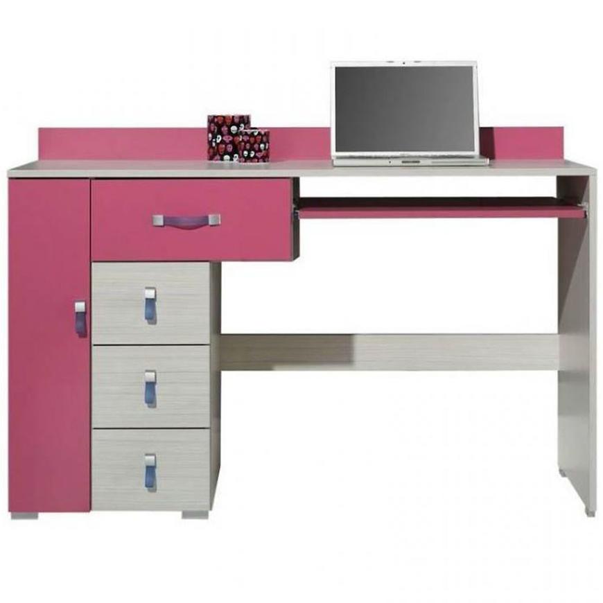 Psací Stůl Komi KM13 jasan/růžová BAUMAX