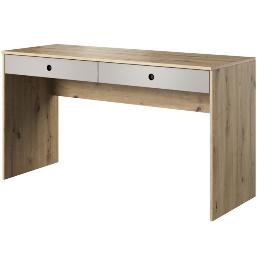 Psací Stůl Kuki 140cm Dub Artisan/Sivá Platina BAUMAX