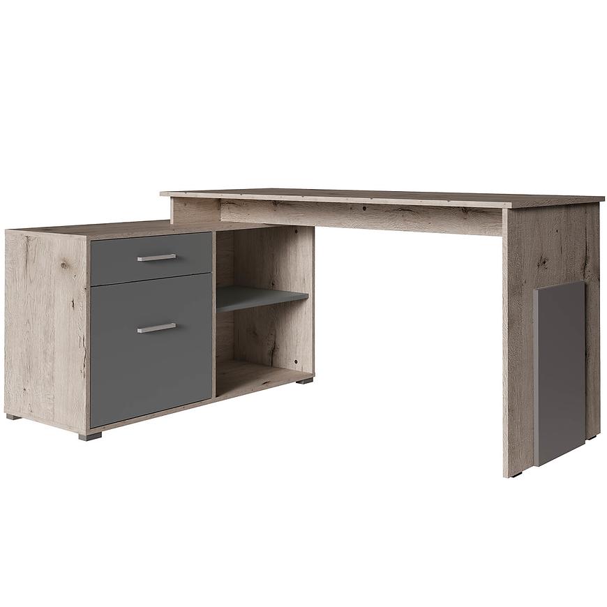 Psací Stůl Rohový Como 110cm Dub Wellington/Grafit BAUMAX