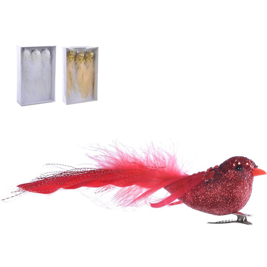 Pták s klipem sada 3 ks fl18a4264 BAUMAX