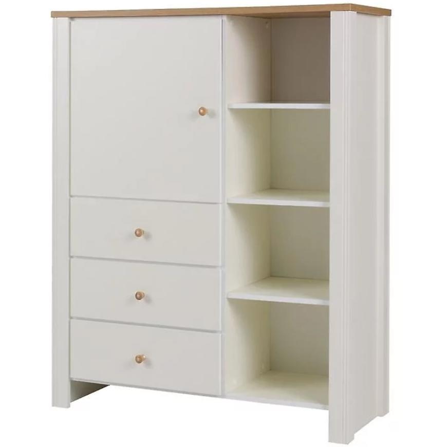 Regál Berg 111 cm Crem/Dub Zlatý BAUMAX