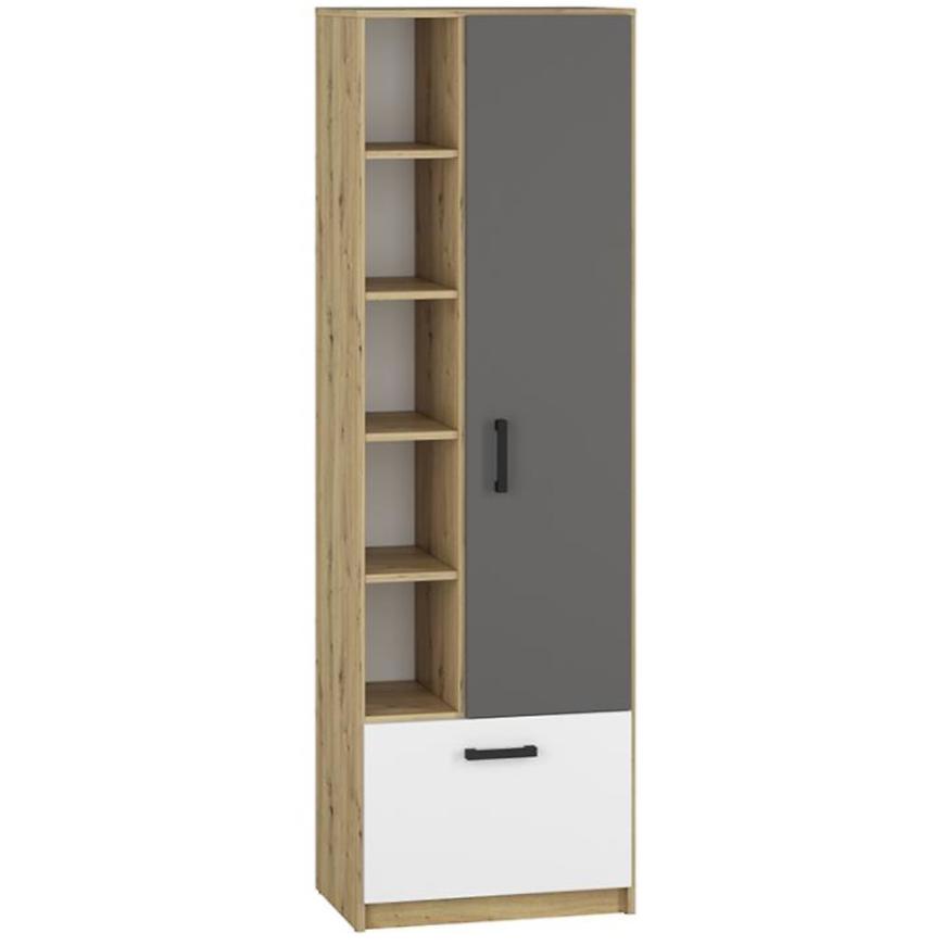 Regál Fini 191cm Dub Artisan/Bílá/Antracit BAUMAX