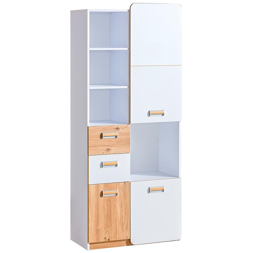 Regál Lorento 80cm Dub Nash/Bílá BAUMAX