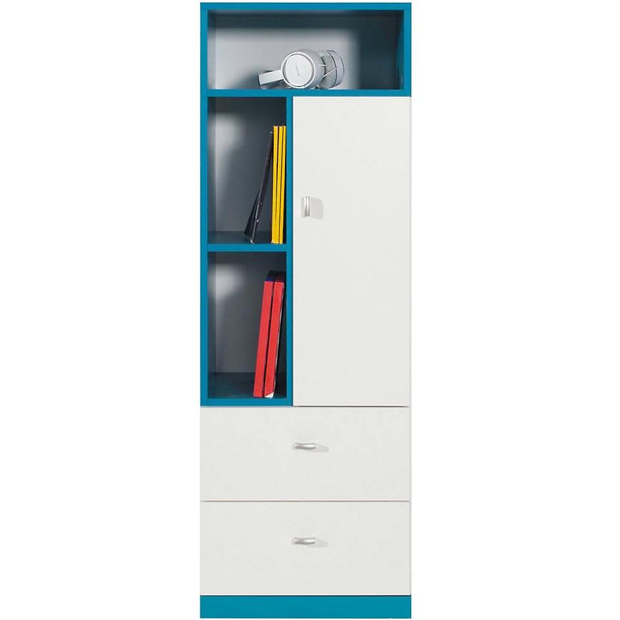 Regál Mobi 45cm Bílá/Tyrkysová BAUMAX