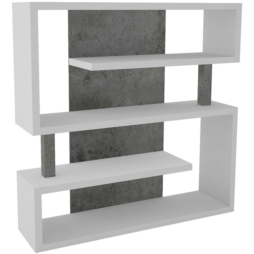 Regál Saturn 151cm Bila/Beton BAUMAX