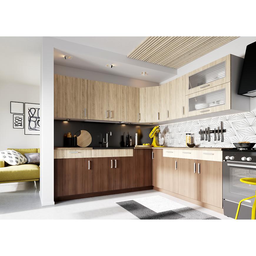 Rohova Kuch. Linka Blanca Dub Sonoma/Akacja S Deskou BAUMAX