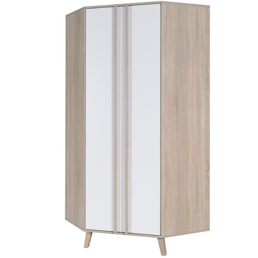 Rohová Skříň Malmo 196cm Dub Sonoma/Bílá BAUMAX