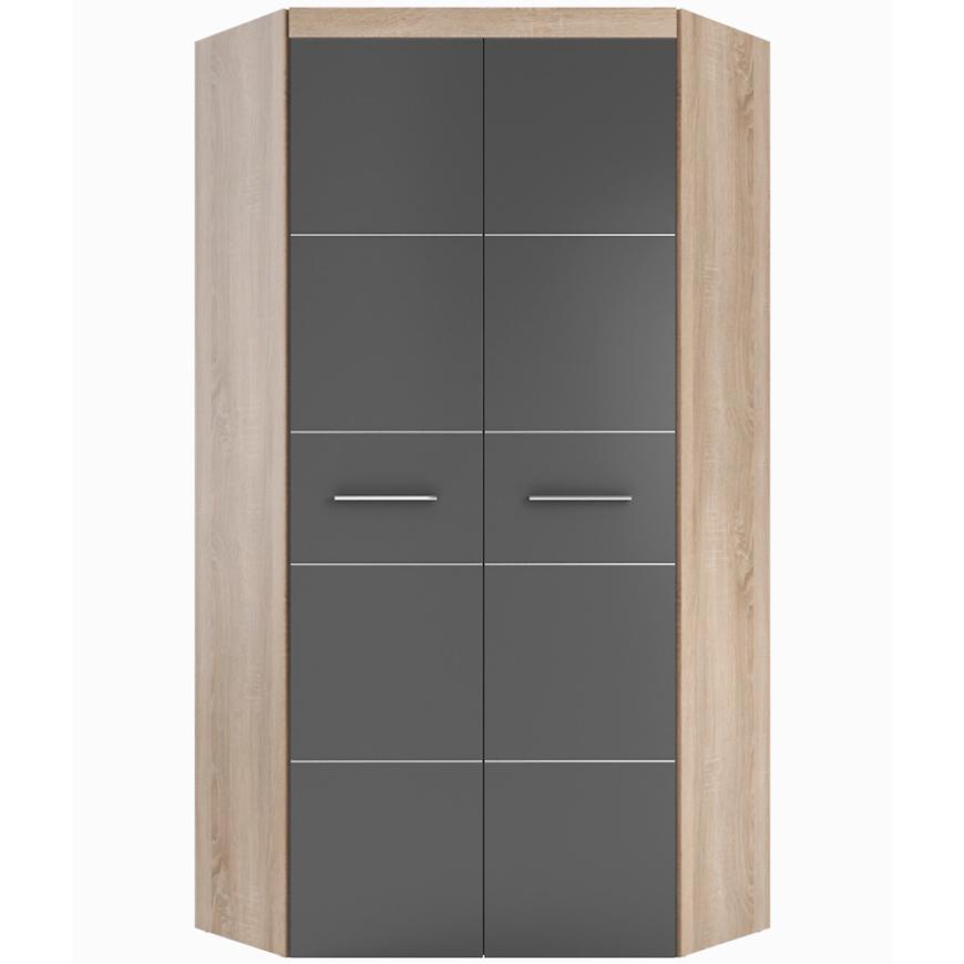 Rohova Skříň Titto 90 cm Antacyt/Dub Sonoma BAUMAX