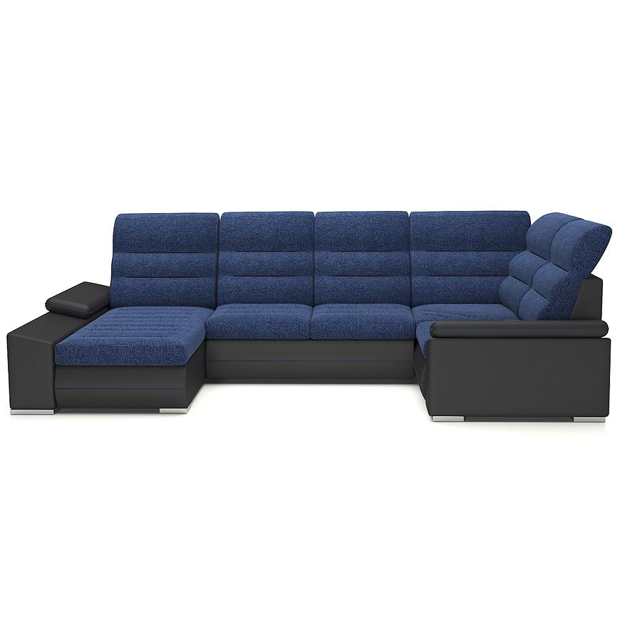 Rohová sedací souprava Play 1 L Bahama 30 + Soft 11 modrá BAUMAX