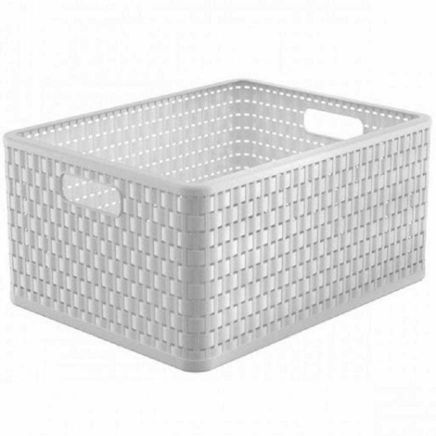 Rotho košík A4+ 28l Country bílý BAUMAX
