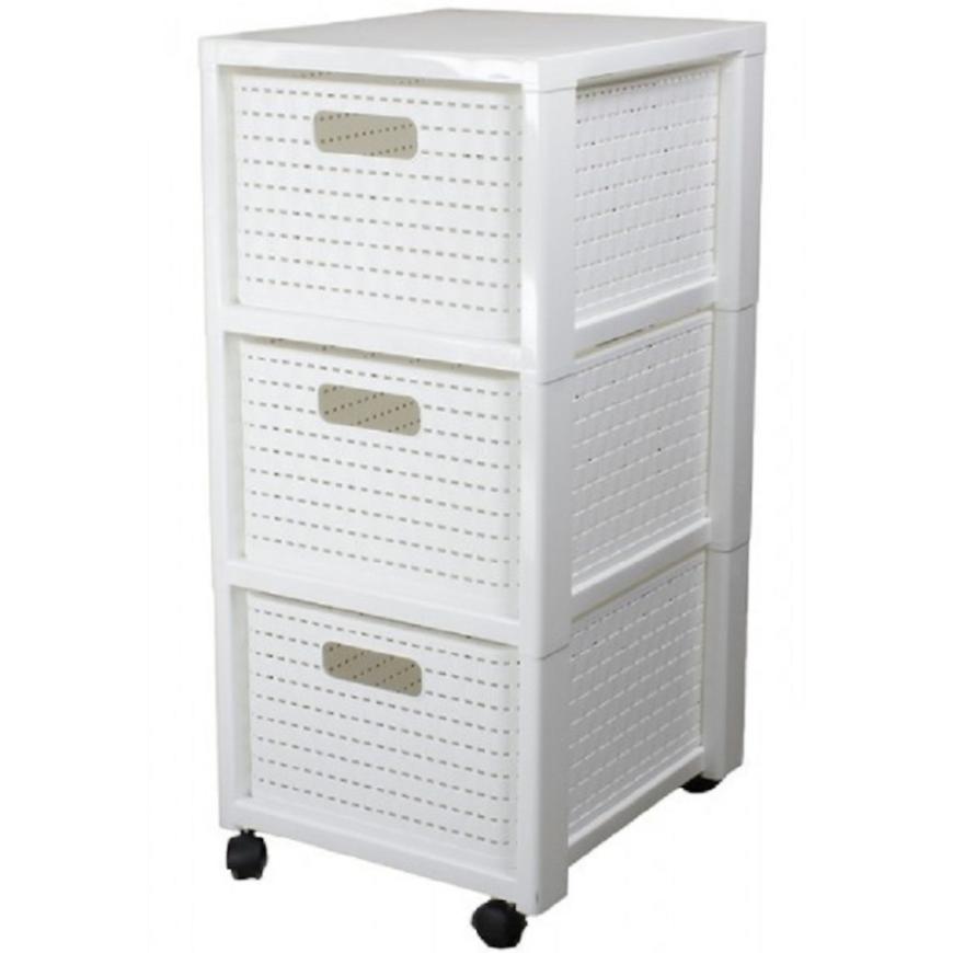 Rotho regál 3 zásuvky Country bílý BAUMAX