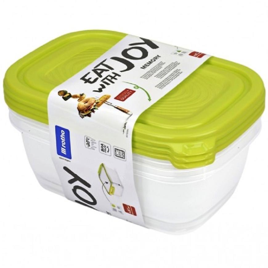 Rotho sada dóz na potraviny Sunshine 1.0l 3 cz. průh BAUMAX