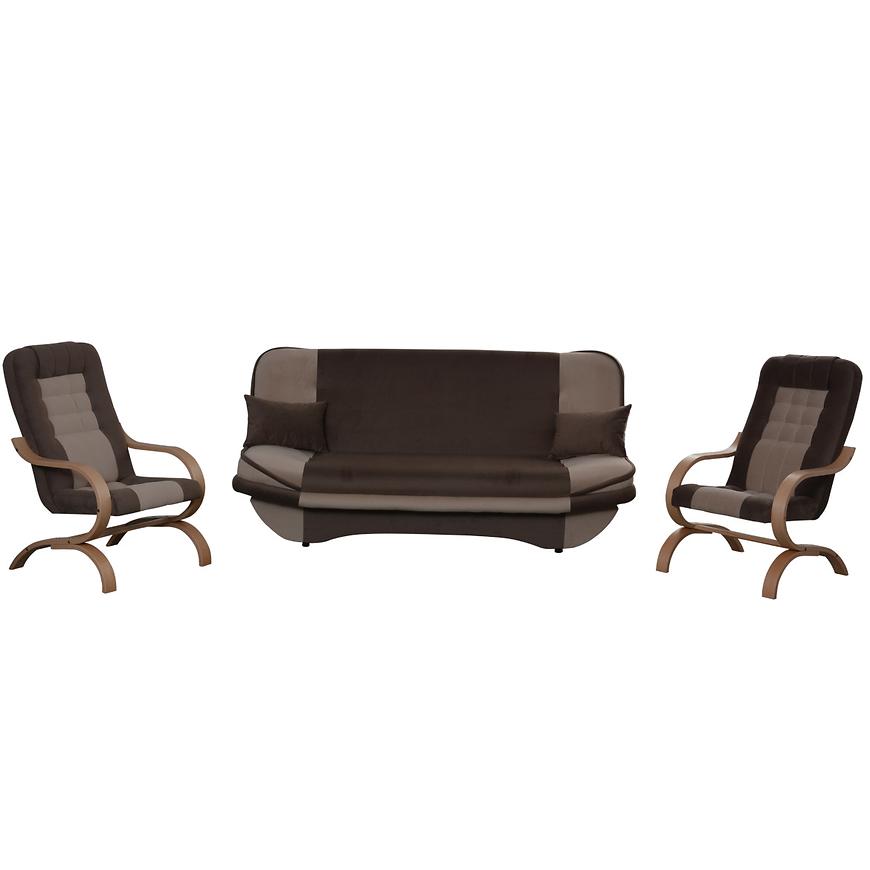 Sedací souprava Grzes 311 Malmo 23 + Malmo 08 dřevo buk BAUMAX