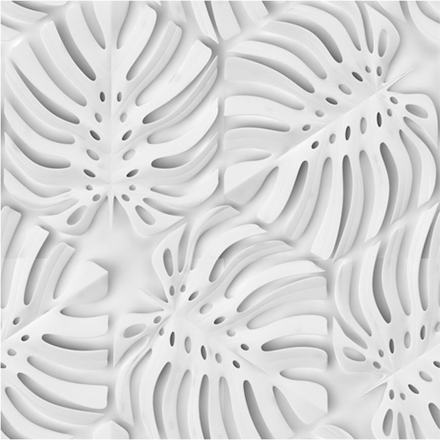 Skleněný panel 60/60 Monstera White Esg AQUA MERCADO
