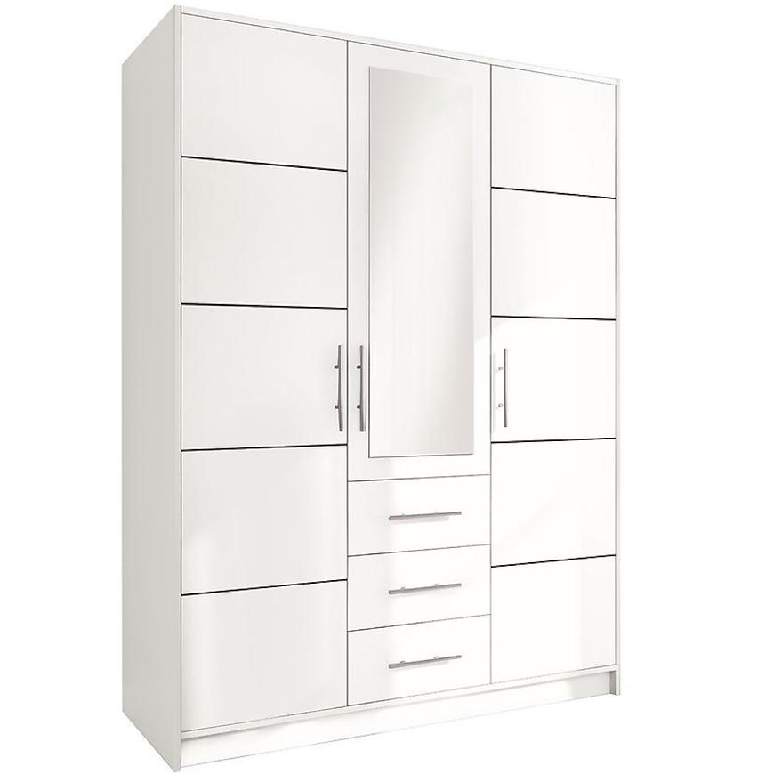 Skříň Bali D3 147cm Bílá/Zrcadlo BAUMAX