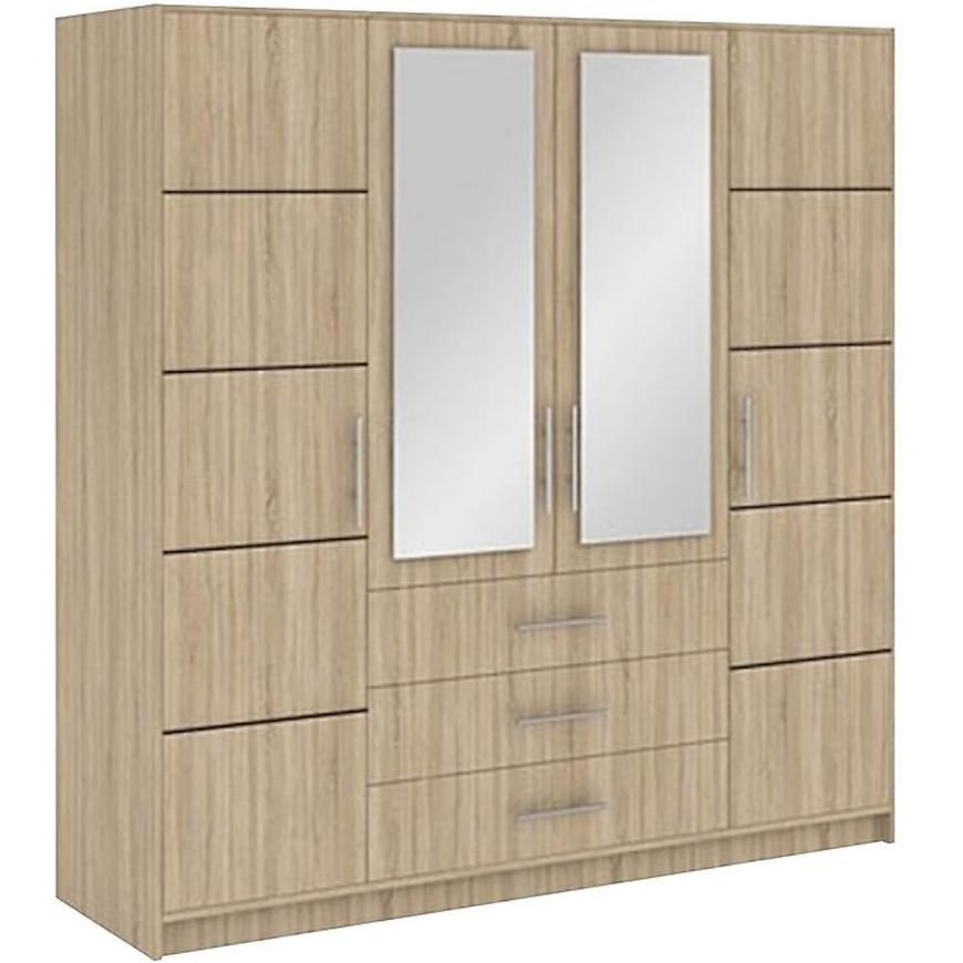 Skříň Bali D4 196 Dub Sonoma/Zrcadlo BAUMAX
