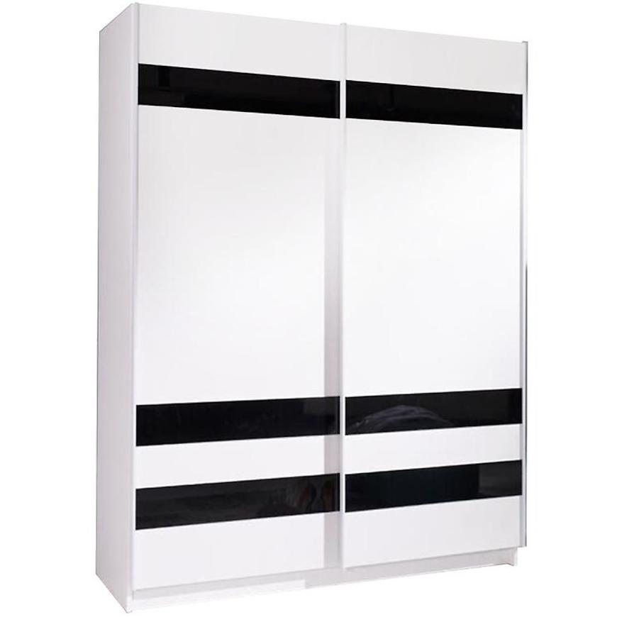 Skříň Batumi 8 150cm Bílý/černá BAUMAX