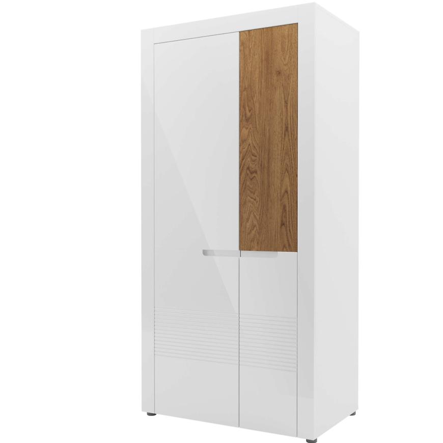 Skříň Belfort 95cm Ořech San Diego/Bílá BAUMAX