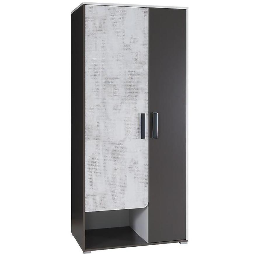 Skříň Bruno 90 cm Bílý/Šedá BAUMAX