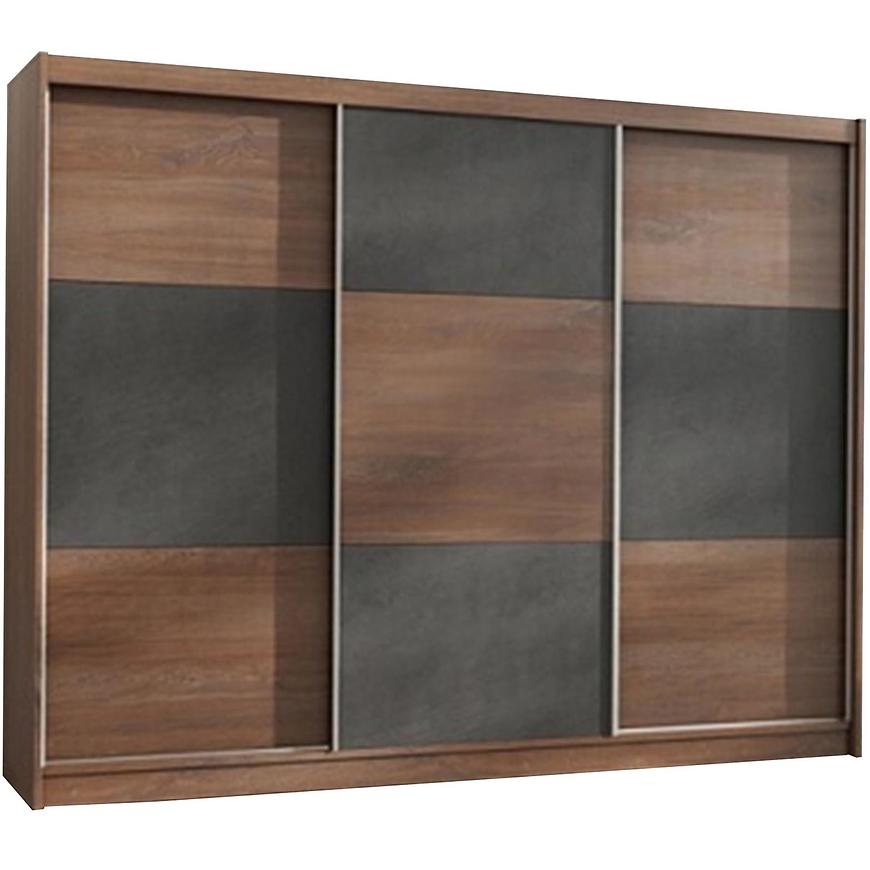 Skříň Cordoba 250 Dub Sterling/Hnědý Beton BAUMAX