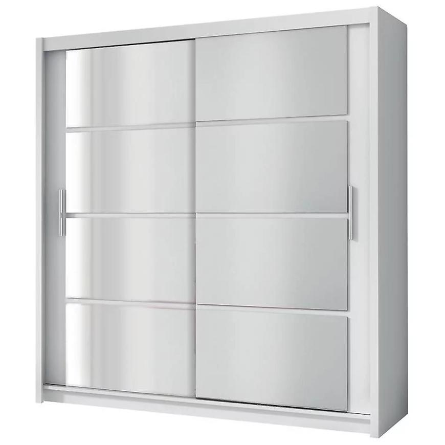 Skříň Dakota 203cm Bílá/Zrcadlo BAUMAX